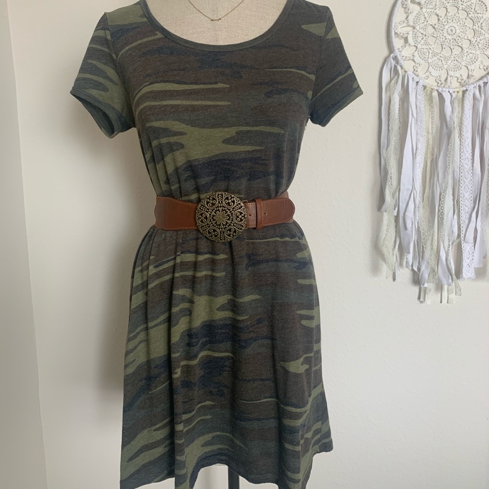 Camo shift dress